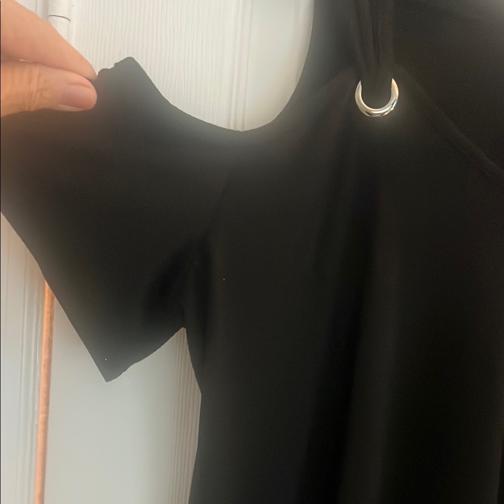 Black Cold Shoulder Top - Picture 2 of 3